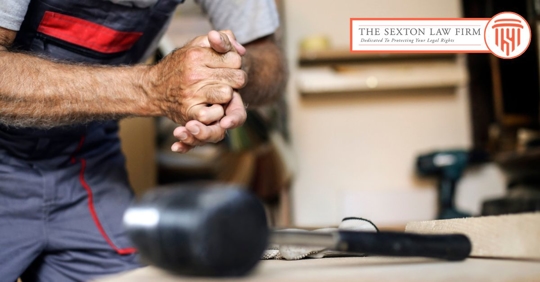 Carpenter with finger injury while on the job